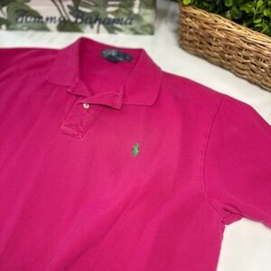 Polo by Ralph Lauren Men's Dark Pink Polo Shirt
